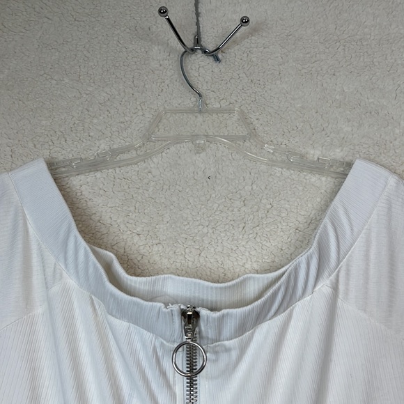 NWT Soncy Womens Off Shoulder Dress with Double Zipper SIZE L LARGE - Picture 7 of 9